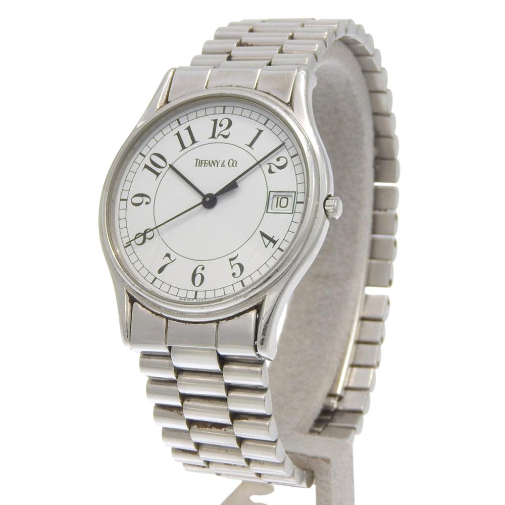TIFFANY&Co. Classic Watches WhiteDial Stainless Steel Quartz Analog Display Unisex Used