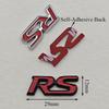 3D Metal Car Steering Wheel Emblem RS Logo Sticker Badge Decals For Honda Civic Accord HRV CRV Jazz City Pilot Fit Accessories
