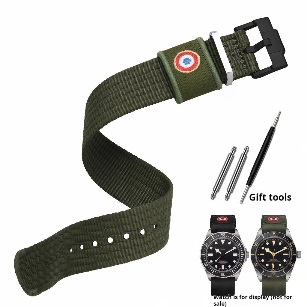 For Tudor Black Bay Red Flower Pelagos Watch Strap M2542G M25707B M25727k 22mm Outdoor Sports Nylon Watchband Men Soft Bracelet