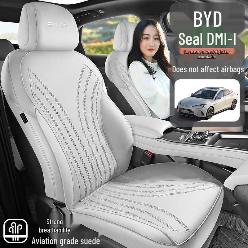 BYD Seal DMI-I Car Seat Cushion: Suede Half-Wrap, Fits 25 Models