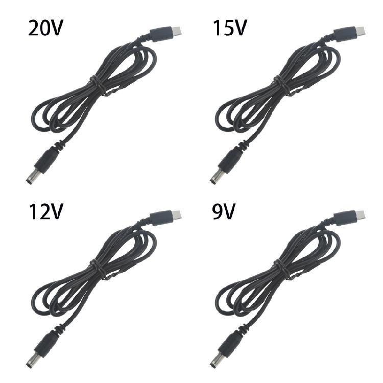 200cm USB C PD To 12V 5.5x2.1mm Power Supply Cable for Router Laptop LED Lamp Printer Modems Notebook Computer