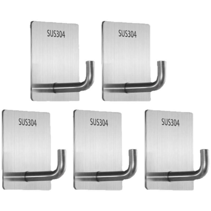 SUS304 Stainless Steel Self Adhesive Hooks, No Drill Wall Hooks