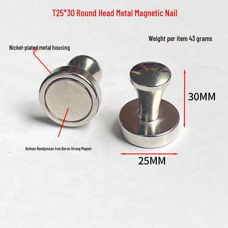 Strong Neodymium Magnetic Pushpins for Teaching, Office & Sales: Heavy-Duty for Whiteboards & Refrigerators.