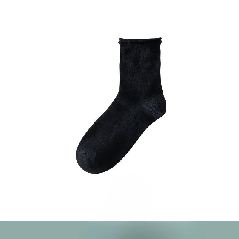 

Женские весенне-осенние носки из чистого хлопка с кружевом и черным барашковым ворсом 1 pair