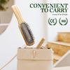 Name Bamboo Hair Brush Women Mini Bamboo Comb Paddle Detangling HairBrush with Nylon P Wood Comb Brosse Cheveux Femme