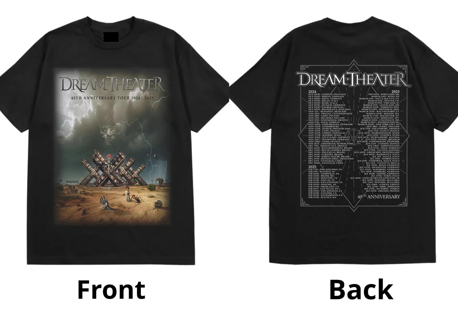 NEW! Dream Theater 40th Anniversary Surrealist Desert Tour T-Shirt Reprint All XXXL