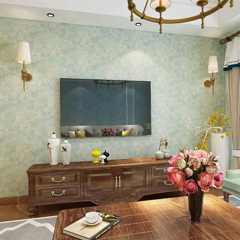 3D Modern Simple Pure Plain Non Woven Wallpaper Bedroom Living Room TV Background Wallpaper Thickened