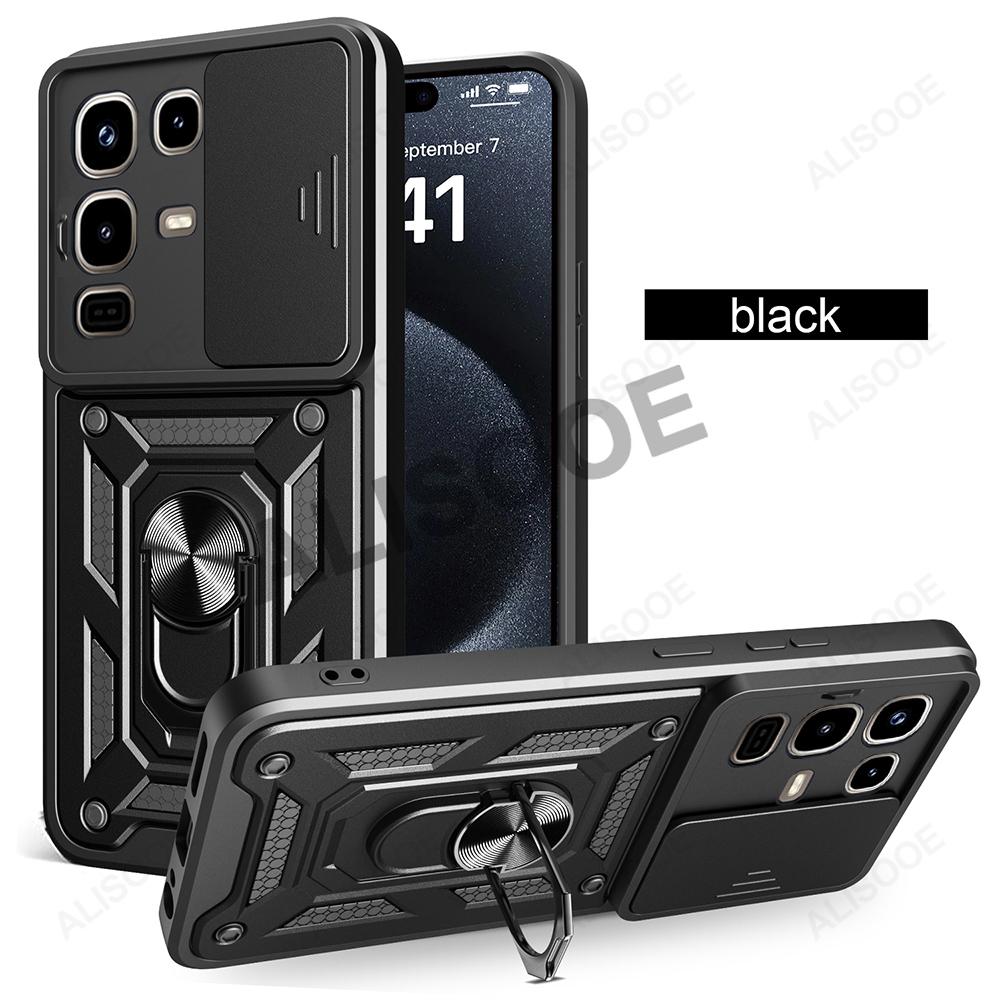 

Чехол для Infinix Note 50 Pro 4G Чехол Слайд Защита камеры Кольцо-подставка Противоударная задняя крышка для Infinix Note 50 4G Capa Funda Infi Note 50Pro Plus