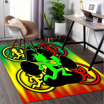 Tanz, Rhythmus, Juggalo Büro Teppich Weich Polyester Eingangsteppich Waschbar Rutschfest Maschinenwaschbar