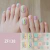 Waterproof Long Lasting ZF 3D Faux Rhinestone Stereo Pattern Full Cover Finished Toe Nail Stickers, Skin Brightening Toenail Decals