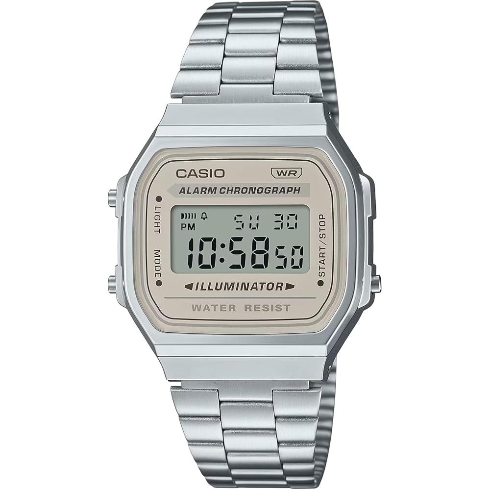 

Casio Винтажная серия A168WA-8AY Цифровые часы Серебристый Светло-бежевый Унисекс Дети