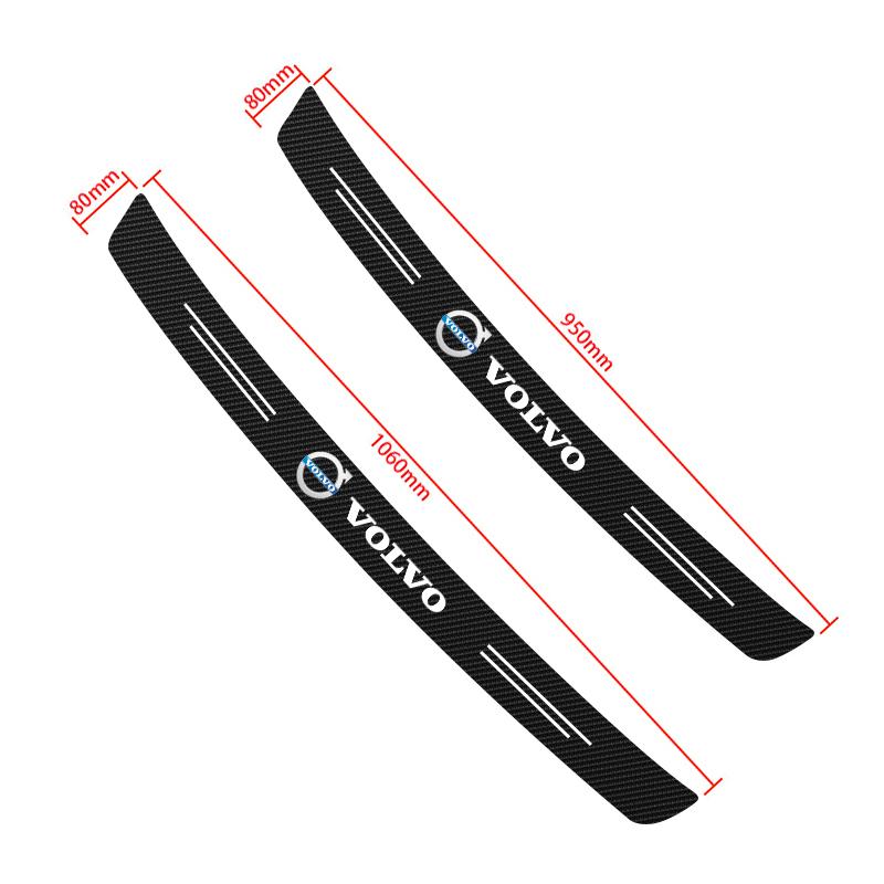 Autocollant Protecteur de Pare-chocs Arrière de Voiture Fibre de Carbone Protection de Coffre Arrière de Voiture Accessoire Pour Volvo Xc90 S60 Xc60 Xc70 Xc90 Fh V50 S40 C30