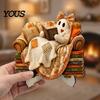 Indoor Halloween Party Decorations Cute Ghost Ornament, Cartoon Festive Wooden Statue, Atmosphere Wood Ornaments Creative Ornament for Home