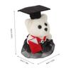 10 pcs/set Celebrate Party Graduation Bear Doll Bouquet Bachelor Bear Plush Toy  Happy Graduation