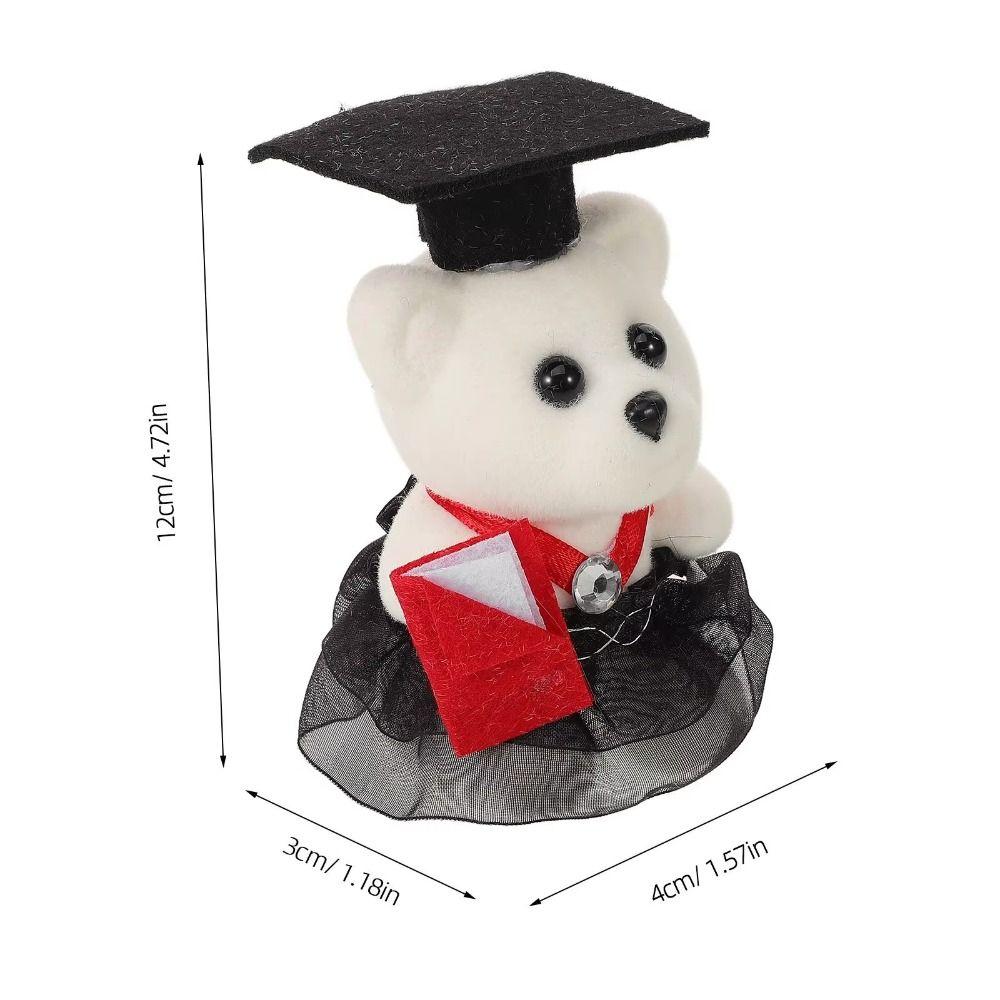 10 pcs/set Celebrate Party Graduation Bear Doll Bouquet Bachelor Bear Plush Toy  Happy Graduation