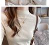 2024 Women's Ribbed Raglan Sleeve Semi-High Neck Base Layer Shirt