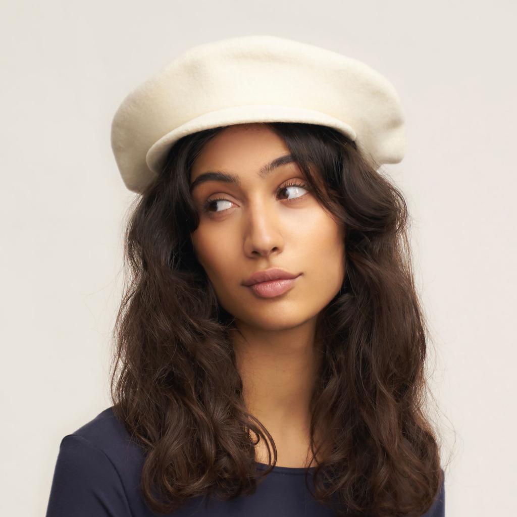Loleleu France 100% Wool Beret Loleleu Campus 3-Color White (Korean Importer)