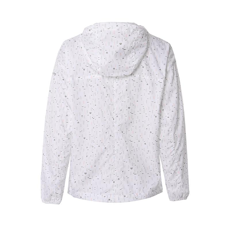 Columbia Patterned Lightweight Breathable Casual Hooded Windbreaker Sun Protection Jacket Women jackets White WR7330-102