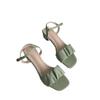 Fairy style thick heel Roman sandals female 2025 spring new French high heels versatile medium heel women's shoes ins tide