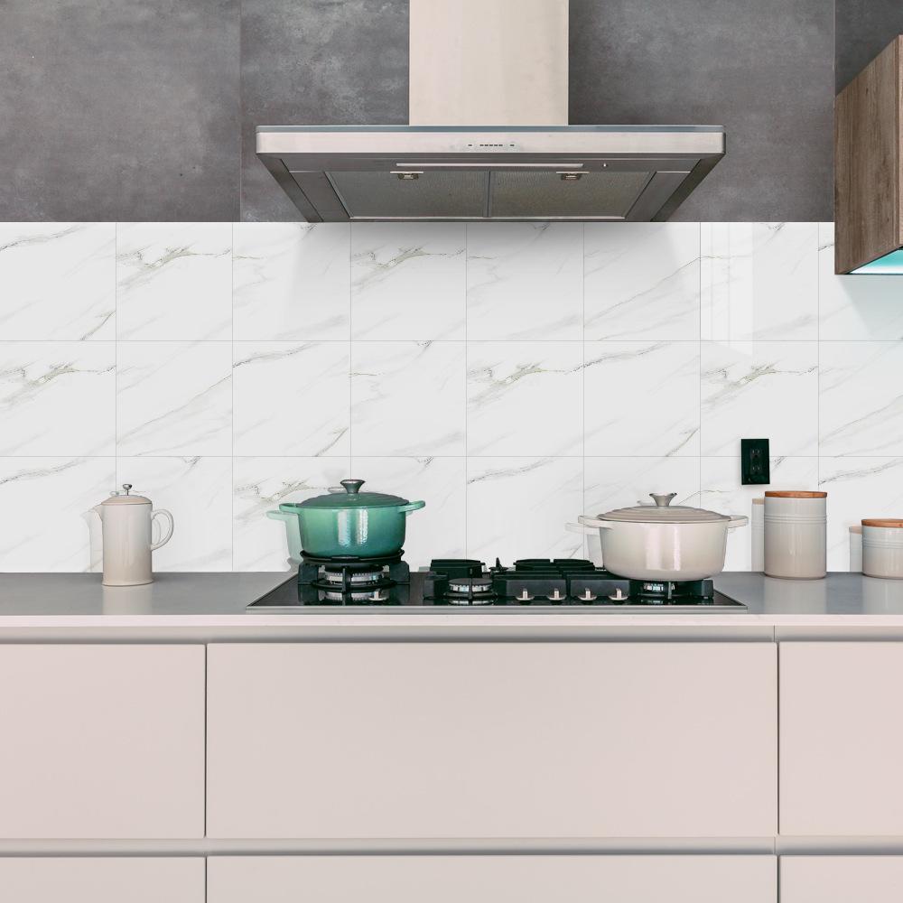 Imitation Tile Marble Wall Sticker Is Suitable for Living Room Kitchen Renovation Waterproof Self-adhesive Pvc Floor Sticker