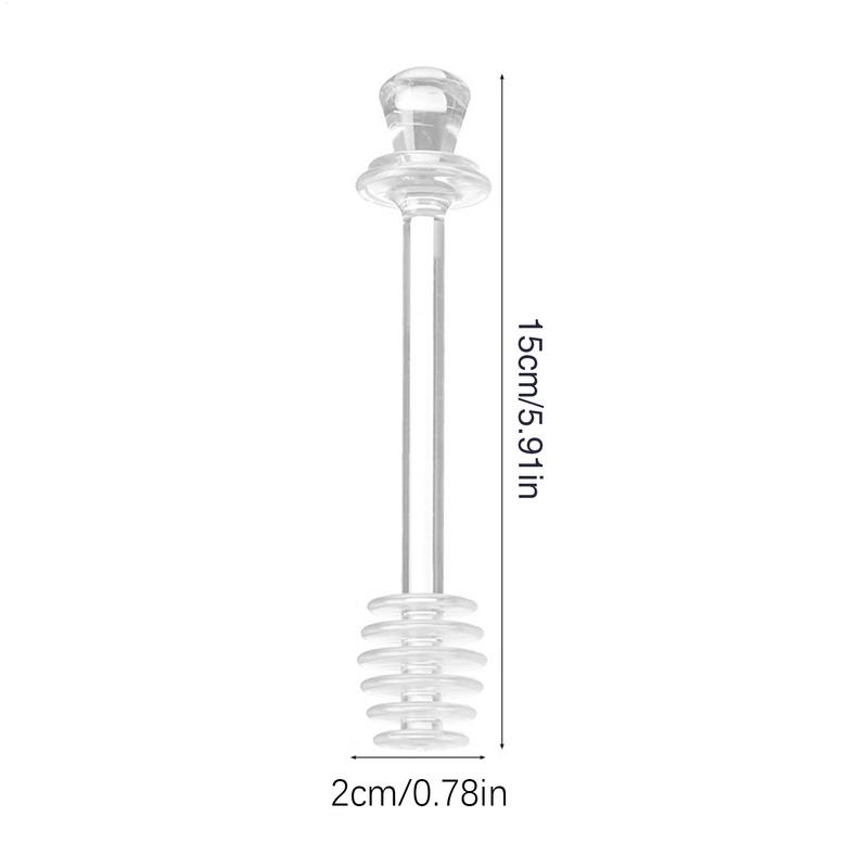 Honey Comb Sticks 2X Honey Server Kitchen Tools Clear Stir Wand For Collecting Dispensing Mixing Jam Beverages Pot Jar