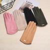 Warm Fleece Lined Winter Gloves Women - Suede Touchscreen Cycling Solid Color