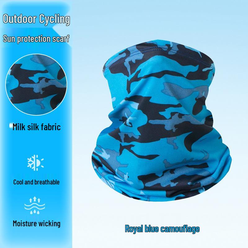Slim Camouflage Neck Gaiter & Face Mask: Unisex, Dustproof, Breathable Ice Silk
