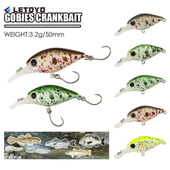 3.2g 5cm 3D Eyes Fishing Lure Simulated Shallow Diving  Slow Sink Artificial Hard Bait