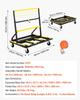 Drywall Cart Dolly, 816 Kg Load Capacity, Steel Panel Dolly with 4 Swivel Casters & Expandable Deck, Foldable Panel Truck Cart with Tie-Down Strap for