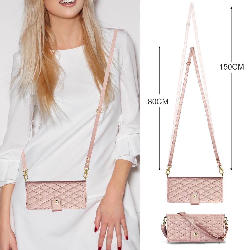 Crossbody Zipper Cards Solt Wallet Leather Case For Samsung Z Fold 7 6 5 4 3 5G Fold6 Fold5 Lanyard Kickstand Bag Pocket Cover
