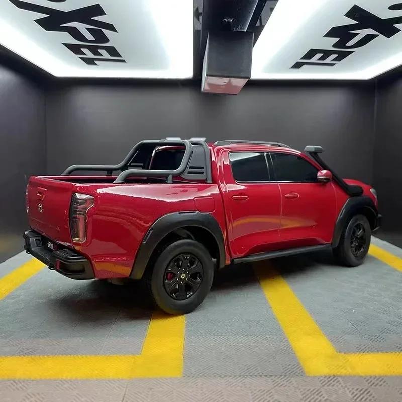 1:24 Great Wall Motor POER Pickup Alloy Car Model Diecast Metal Off-road Vehicles Car Model Simulation Sound Light Kids Toy Gift