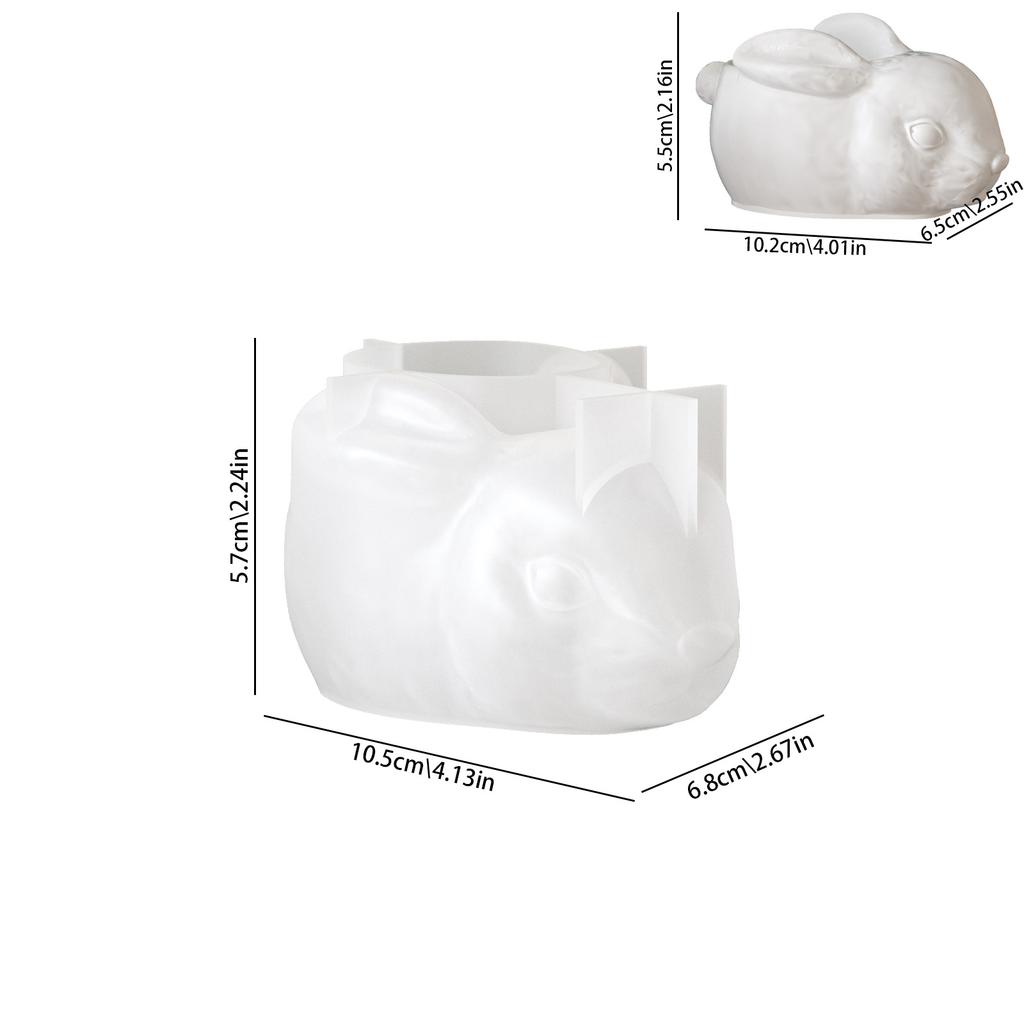 Easter Bunny Storage Box Plaster Silicone Mold DIY Scented Candle Cup Diffuser Stone Decoration Epoxy Mold