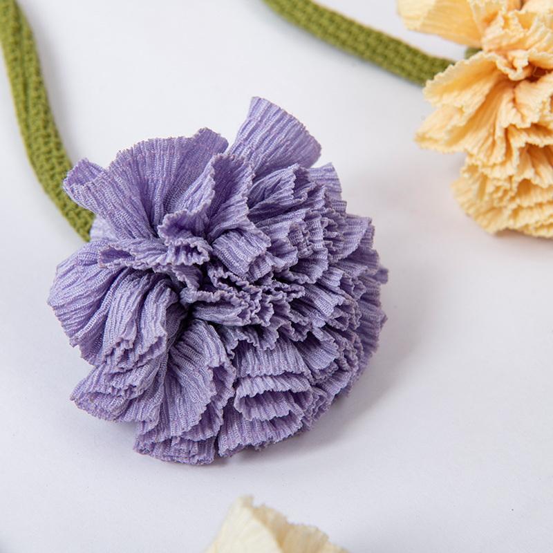 Elastic Band Curtain Tieback Flower Shape Adjustable Window Curtain Buckles Tassels No Punching Curtain Rope Holders Kids Room