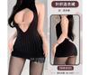 Sexy Sexy Sweater Open Chest Loose Knitted Sweater Uniform Temptation Pure Backless High Neck Sleeveless Sweater