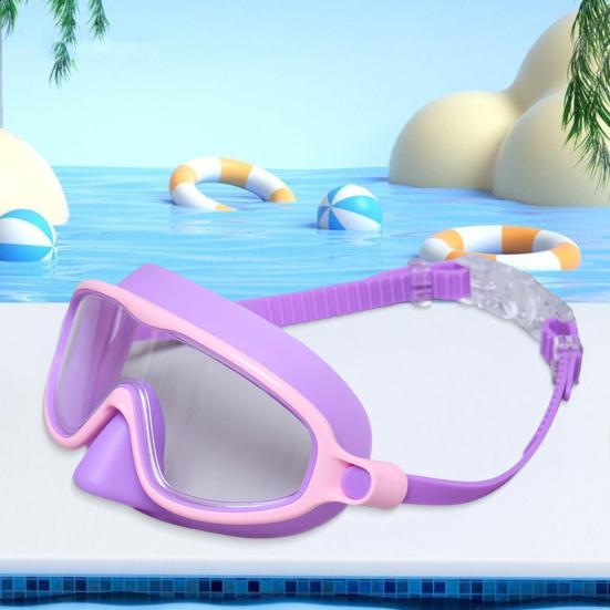 Swim Goggles for Kids Adults No Leaking Anti-Fog Diving Face Guard with Nose