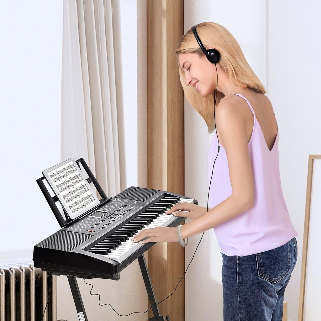 61 Key Digital Keyboard Piano Electric Portable 200 Tones 200 Rhythms