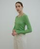 THE PENNY Back Detail Long Sleeveless T- Yellow Green