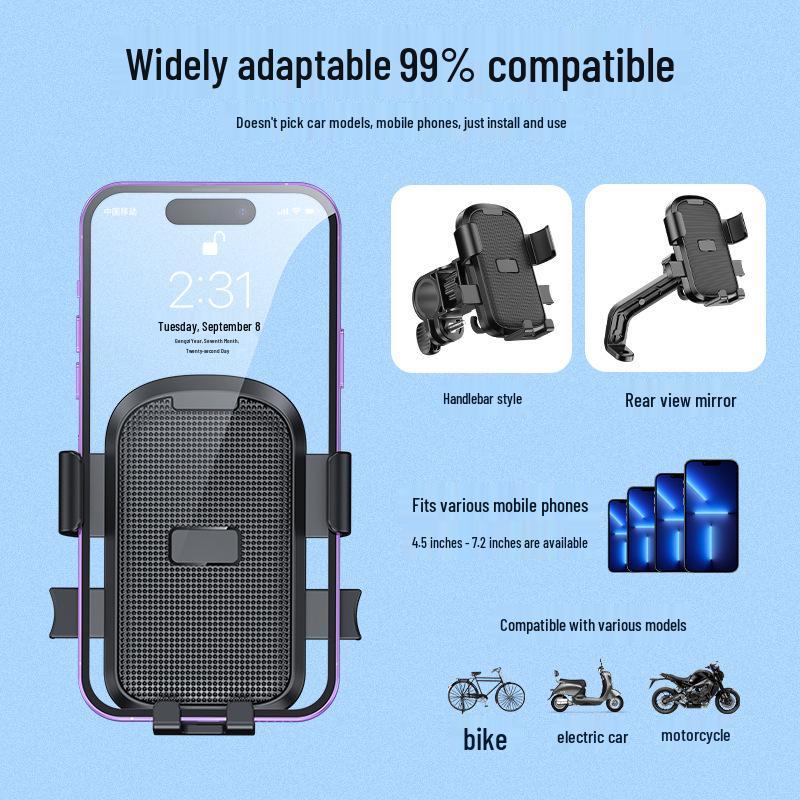 Universal Motorcycle & Bicycle Phone Navigation Holder