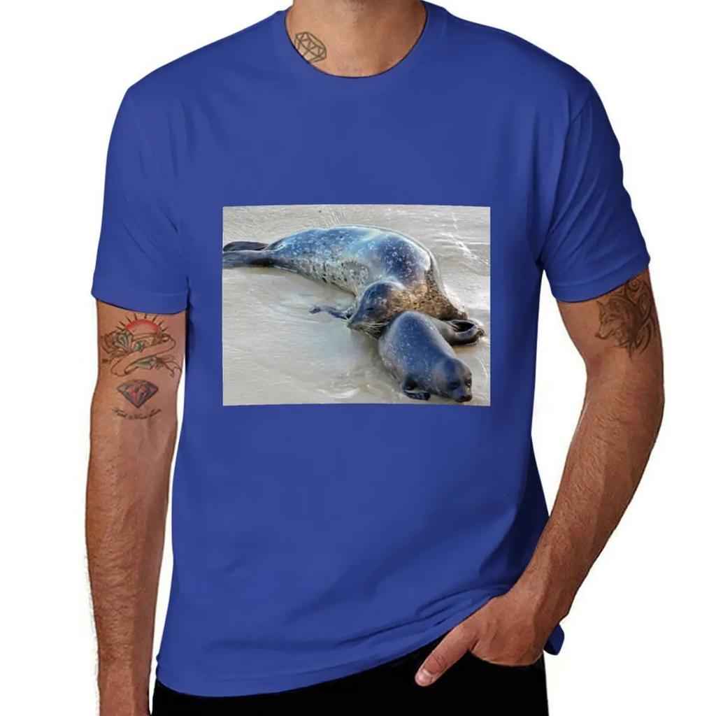 Snuggling seals T-Shirt animal prinfor boys sublime black t-shirts for