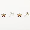 S925 Silver Needle Temperament Star Stud Earrings Color Star Style Trendy Versatile Niche Design Earrings Women's Ears