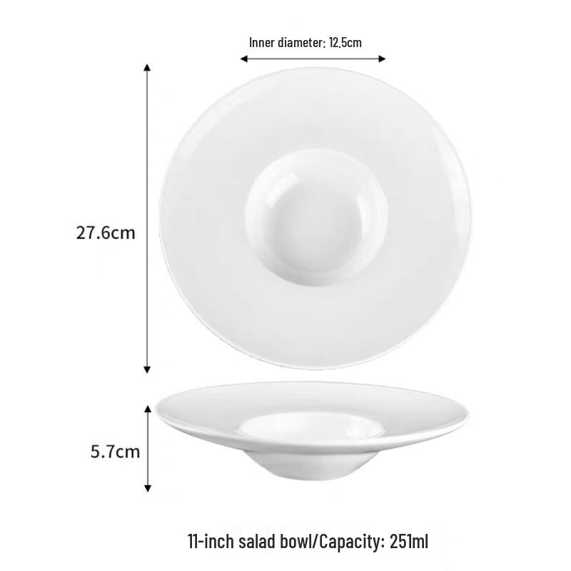 Modern Line Pattern White Ceramic Dinner Plate