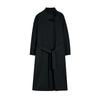 Spring and Summer Simple Big-name Medium and Long Heavy Industry Stand-up Collar Silhouette Trench Coat Loose Temperament Cotton Coat 15887