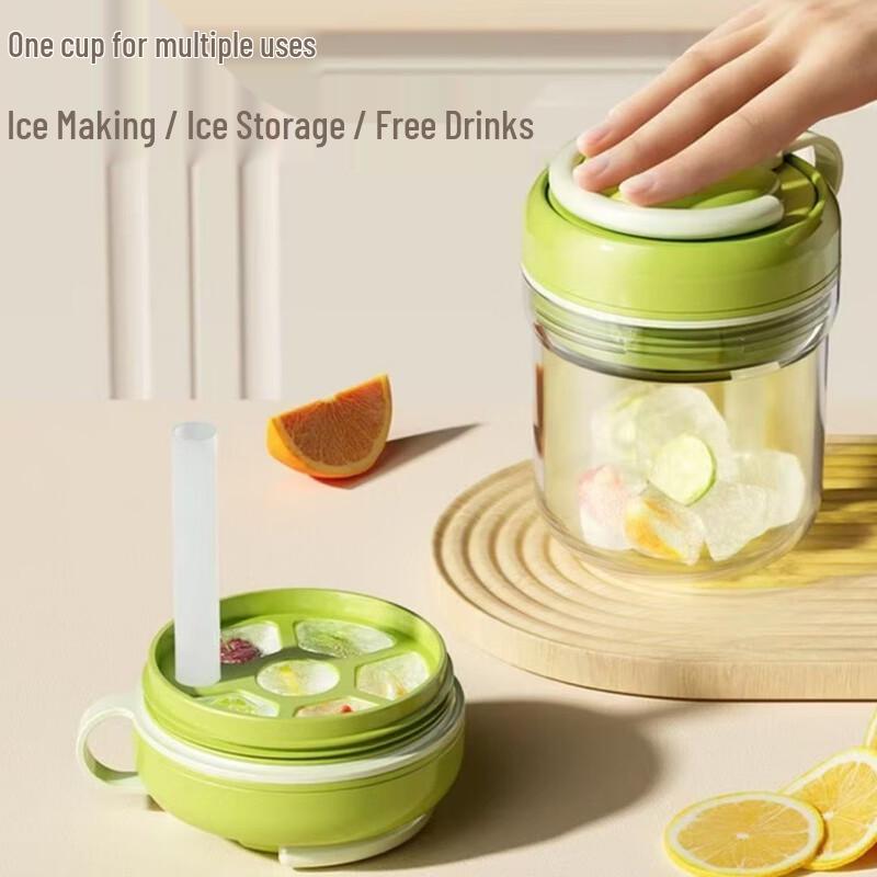 ZISIZ Portable Ice Cube Maker & Drink Cup - 3-Pack Mixed Colors