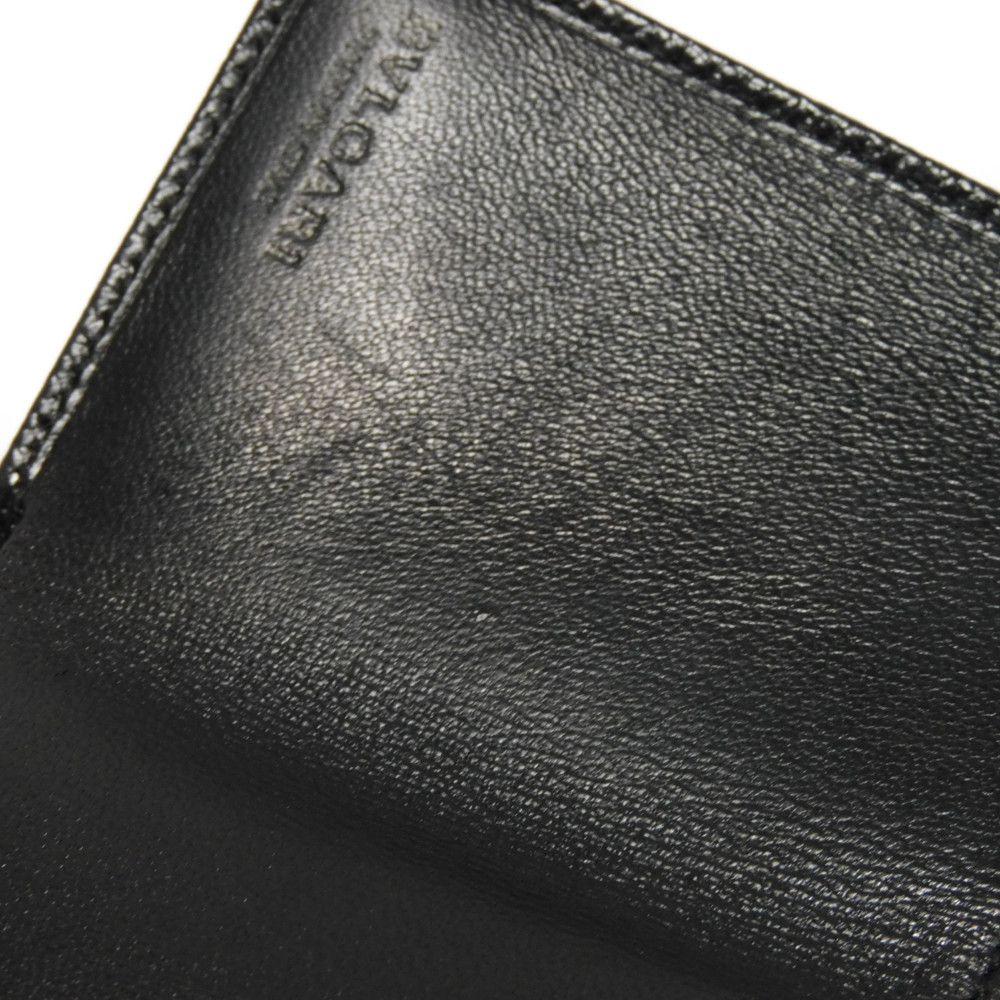 Used 11679 Trifold Wallet 288648 7942 RFID IC Chip Gold Compact Wallet Logo Clip Black Unisex from Japan AUTHENTIC