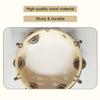 8 Inch Tambourine Handbell Hand Drum with Double Row Jingles Percussion Instrument for Children Adults
