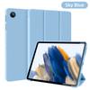 Tri-fold stativ Deksel For Samsung Galaxy Tab A8 X205 X200 10,5", S8 SM-X700 11", S7 T870 11" PU nettbrettdeksel Smart Leather