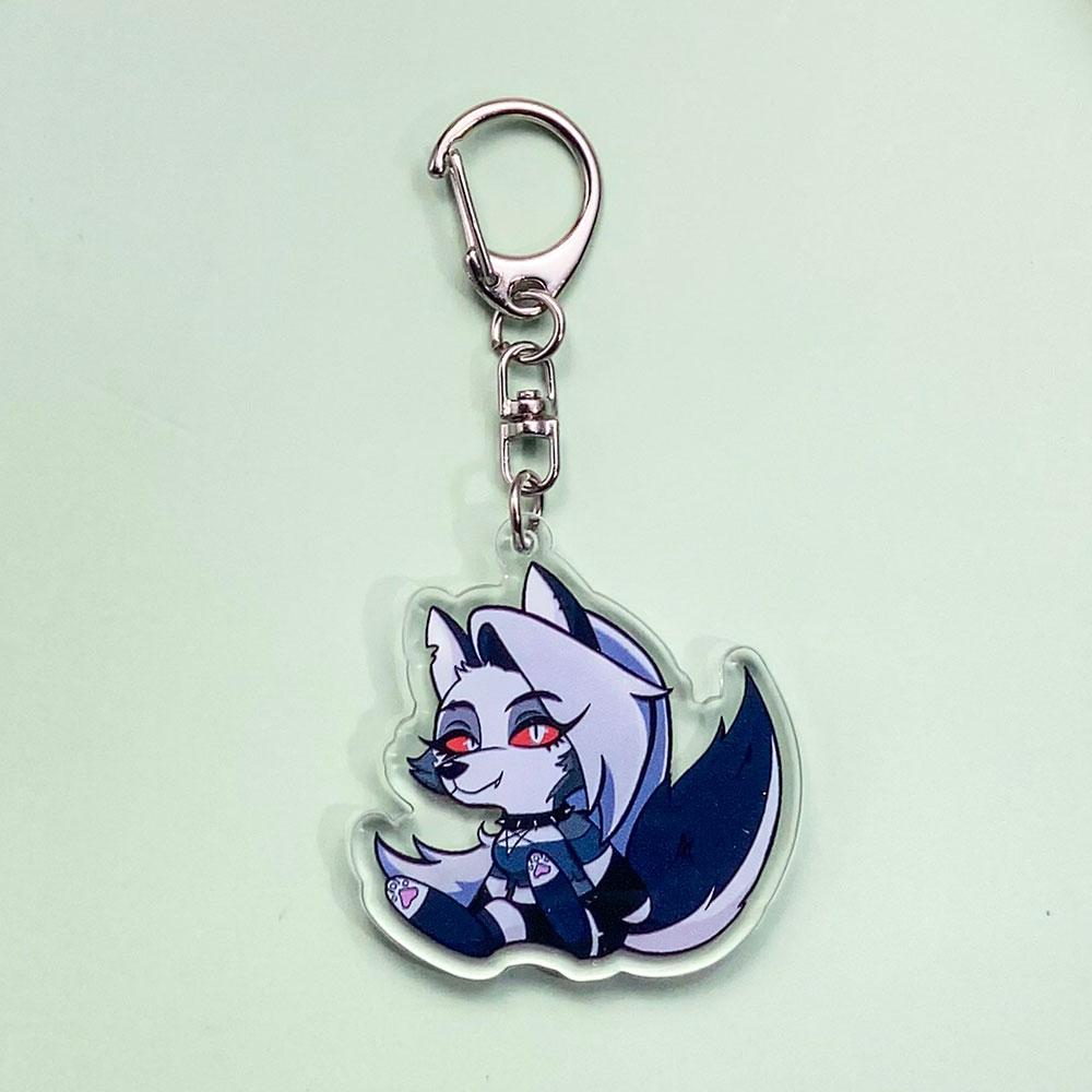 

Мультяшні персонажі Hazbin Hotel Акриловий брелок для ключів на машину Аксесуари Модні підвіски для сум Рюкзак Підвіска Кільце для ключів Подарунки для друзів 5 cm