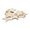 20Pcs Wooden Star Ornaments Smooth Touch Non Toxic Durable Antiallergic Star Wood Chip