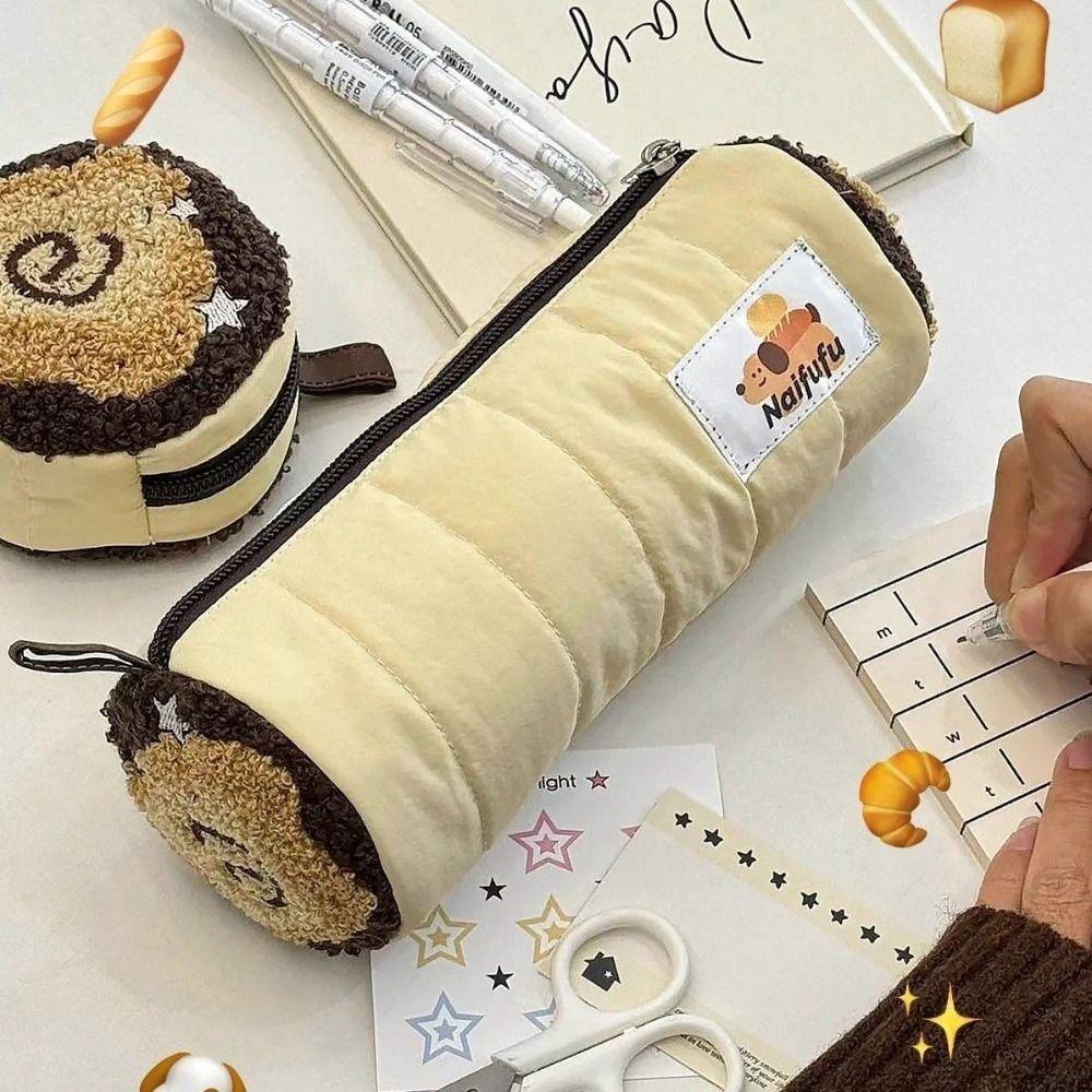 Funny Cake Roll Pencil Bag Storage Bag Pen Case Design Stationery Bag Cosmetic Bag