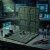 Hangar Scene Board Futuristic Mechanical Corner Molded Panels Miniature Display Base